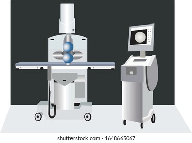 Vektorillustration Illustration eines 
Dialysemaschine