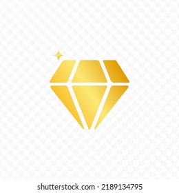 Vector Illustration Of Diamond. Colored Vector For Website Design .Simple Design On Transparent Background (PNG).