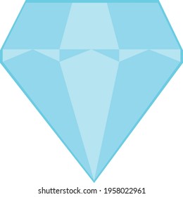 Vector illustration of a diamond emoticon