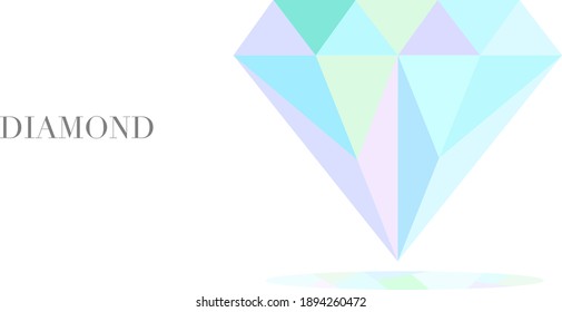 Vector illustration of diamond icon