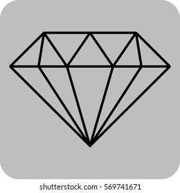 Vektorgrafik des Diamantzeichens auf Schwarz
