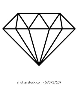Vector Illustration of Diamond Icon in Black
