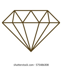 Vector Illustration of Diamond Icon in Brown
