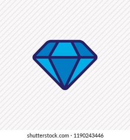 Vector illustration of diamond icon colored line. Beautiful celebration element also can be used as brilliant icon element.