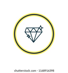 Vector illustration of diamond icon line. Beautiful marriage element also can be used as brilliant icon element.