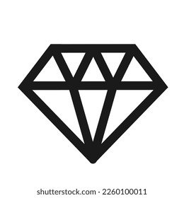 Ilustración vectorial, icono de diamante. Una piedra preciosa.