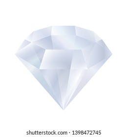 Vector illustration of diamond isolated on white background.