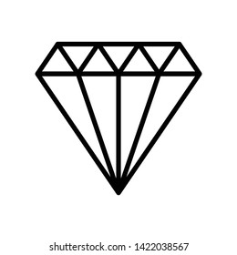 Vector illustration of diamond line art