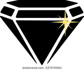 vector illustration of a diamond on a transparent background