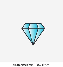 Vector illustration of diamond on white background