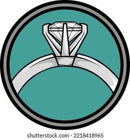 Ilustración vectorial de los anillos de diamante