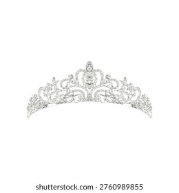 Vector illustration of a diamond tiara