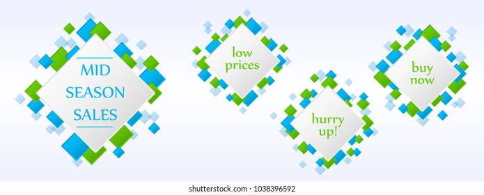 Vector illustration of diamonds sales banner