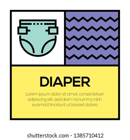 VECTOR ILLUSTRATION OF DIAPER ICON CONCEPT