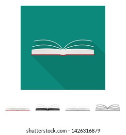 Vector illustration of diary and book symbol. Collection of diary and text stock vector illustration.