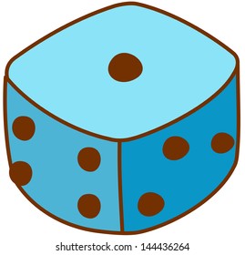 Vector illustration of a dice