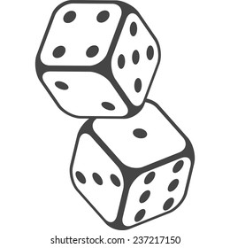 Vector Illustration of Dice
