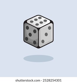Vector illustration Dice Cube. Vector Casino Dice. Casino Dice Cube Vector Cartoon design illustration and icon for website, digital and print