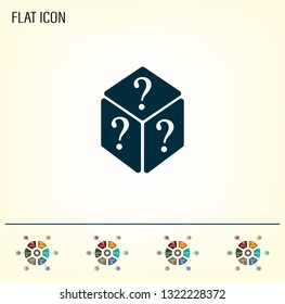 vector illustration of dice help icon