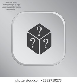 vector illustration of dice help icon