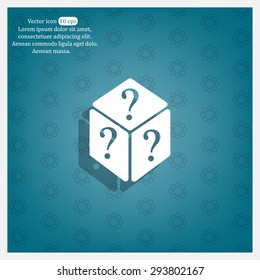 vector illustration of dice help icon