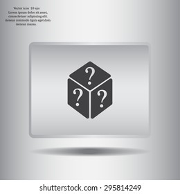 vector illustration of dice help icon