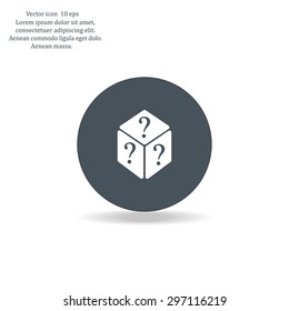 vector illustration of dice help icon