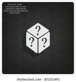 vector illustration of dice help icon