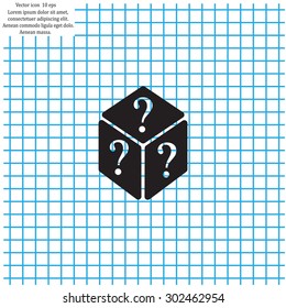 vector illustration of dice help icon