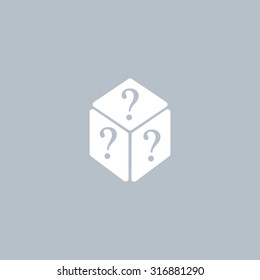 vector illustration of dice help icon