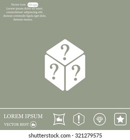 vector illustration of dice help icon