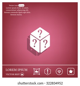 vector illustration of dice help icon