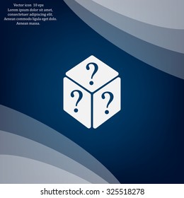 vector illustration of dice help icon