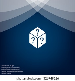 vector illustration of dice help icon