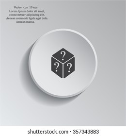 vector illustration of dice help icon