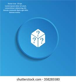vector illustration of dice help icon