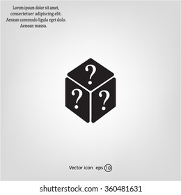 vector illustration of dice help icon