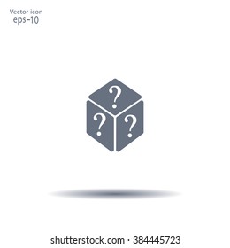 vector illustration of dice help icon
