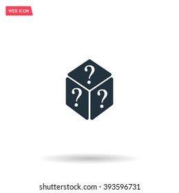 vector illustration of dice help icon