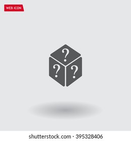 vector illustration of dice help icon