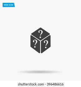 vector illustration of dice help icon