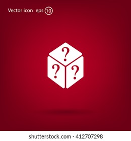vector illustration of dice help icon