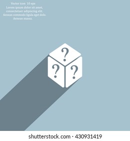 vector illustration of dice help icon