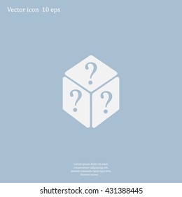 vector illustration of dice help icon