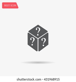 vector illustration of dice help icon