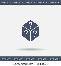 vector illustration of dice help icon