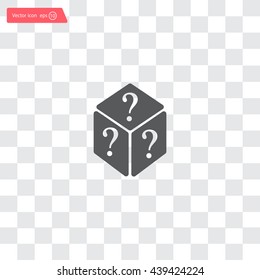 vector illustration of dice help icon
