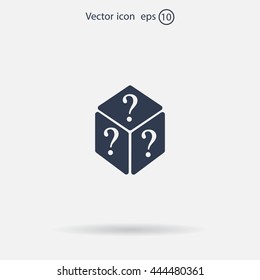 vector illustration of dice help icon