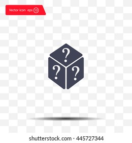 vector illustration of dice help icon