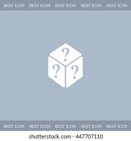 vector illustration of dice help icon
